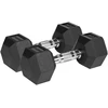 Hantle Guma dengti ketaus hanteliai HEX 2x7,5kg REBEL ACTIVE
