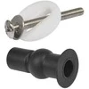Grąžtas Oem Guminis išsiplėtimo varžtas tualeto sėdynei tvirtinti 14 mm - su 28 mm flanšu - varžtai - 2 vnt