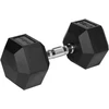Gumuotas ketaus hantelis HEX 17.5kg REBEL ACTIVE