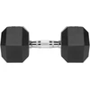 Gumuotas ketaus hantelis HEX 17.5kg REBEL ACTIVE