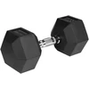 Gumuotas ketaus hantelis HEX 20kg, REBEL ACTIVE