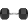Gumuotas ketaus hantelis HEX 22.5kg REBEL ACTIVE
