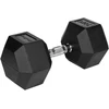 Gumuotas ketaus hantelis HEX 30 kg REBEL ACTIVE