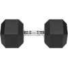 Gumuotas ketaus hantelis HEX 32.5kg REBEL ACTIVE