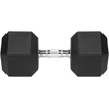 Gumuotas ketaus hantelis HEX 40 kg REBEL ACTIVE