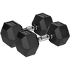 Gumuoti ketaus hanteliai HEX 2x12.5kg REBEL ACTIVE