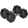 Gumuoti ketaus hanteliai HEX 2x15 kg REBEL ACTIVE