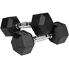 Gumuoti ketaus hanteliai HEX 2x7kg, REBEL ACTIVE