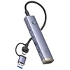 „Baseus UltraJoy“ 4in1 šakotuvas USB-A ir USB-C į 4xUSB3.0 + USB-C (pilka)