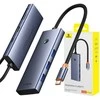 Hub 7in1 Baseus UltraJoy, USB-C – HDMI, 3xUSB 3.0, PD, SD/TF (pilka)