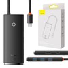 HUB Baseus Lite serijos 5 prievadų USB-C prie HDMI+USB3.0x3+PD (juoda)