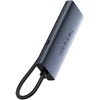 Hub Baseus UltraJoy Series Lite 4 prievadų (C tipo iki USB3.0*4+Type-C 5V) (pilka)