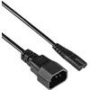IEC C7/IEC C14 maitinimo laido prailgintuvas - 1.5 m juodas - Akyga AK-PC-15A