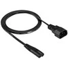 IEC C7/IEC C14 maitinimo laido prailgintuvas - 1.5 m juodas - Akyga AK-PC-15A