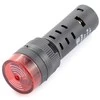 Oem Indikatorius 12V DC - 19mm - raudonas su signalizatoriumi