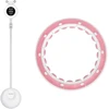 Smart Išmanusis hula hoop liekninamasis ratas su skaitikliu, smeigtukais ir svarmenimis, 50 cm, rožinis, REBEL ACTIVE