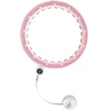 Smart Išmanusis hula hoop liekninamasis ratas su skaitikliu, smeigtukais ir svarmenimis, 50 cm, rožinis, REBEL ACTIVE