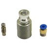 Oem J-Head E3D V6 Ilga galvutė (radiatorius) - su M10 sriegiu jungtimi.