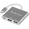 Jungties adapteris Cabletech kištukas Type C - USB 3.0 HDMI 2.0 Type C