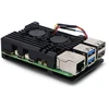 Justpi Raspberry Pi 5 korpusas su dviem ventiliatoriais - aliuminis - juodas