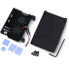 Justpi Raspberry Pi 5 korpusas su dviem ventiliatoriais - aliuminis - juodas