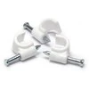 Oem Kabelio laikiklis su vinimi 4mm - 100 vnt, - Baltas - Laido laikiklis