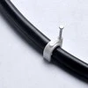 Oem Kabelio laikiklis su vinimi 4mm - 100 vnt, - Baltas - Laido laikiklis