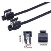 Oem Kabelio raištis 200x5mm su lygiagrečiu užtrauktuku 3-6mm - juoda