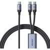 Joyroomkabelis Speedy USB-C - 2x USB-C 100W 1,5m - Juodas