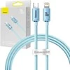 Kabelis USB-C do iP Baseus Crystal Shine, 20 W, 1.2 m (mėlyna)