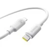 Kabelis USB C - IP Lightning 2m 20W baltas porėto silikono izoliacija BASEUS