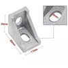 Grąžtas Oem Kampinis laikiklis 20x20mm M4 aliuminio profiliams 2020 - TSLOT, T-NUT, TNUT - 2x varžtai ir veržlės
