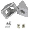 Grąžtas Oem Kampinis laikiklis 20x20mm M4 aliuminio profiliams 2020 - TSLOT, T-NUT, TNUT - 2x varžtai ir veržlės