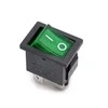 Oem KCD1-4 klavišinis jungiklis - žalias - 15x21mm - ON/OFF jungiklis 250V - 4 kontaktų