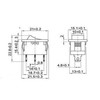 Oem KCD1 klavišinis jungiklis - raudonas matinis - 21x15mm - ON/OFF jungiklis 230V - 3 kontaktų