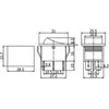Oem KCD4 raktinis jungiklis – momentinis – 15A/250V – dvigubas – (ON)-OFF-(ON) – juodas