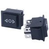 Oem KCD4 raktinis jungiklis – momentinis – 15A/250V – dvigubas – (ON)-OFF-(ON) – juodas