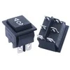 Oem KCD4 raktinis jungiklis – momentinis – 15A/250V – dvigubas – (ON)-OFF-(ON) – juodas