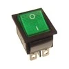 Oem KCD7 klavišinis jungiklis - žalias - ON/OFF jungiklis - 230V - 6 kontaktų