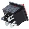 Oem KCD7 raktinis jungiklis - raudonas - ON/OFF jungiklis - 220V - 4 PIN