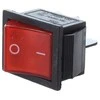 Oem KCD7 raktinis jungiklis - raudonas - ON/OFF jungiklis - 220V - 4 PIN