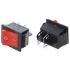 Oem KCD7 raktinis jungiklis - raudonas - ON/OFF jungiklis - 220V - 4 PIN