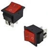Oem KCD7 raktinis jungiklis - raudonas - ON/OFF jungiklis - 220V - 4 PIN