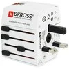 Kelioninis tinklo adapteris 230V 2.5A, 2x USB MUV kištukai AU/CN/UK/US/IT - lizdai EU/AU/UK/US (be įžeminimo) SKROSS