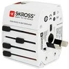 Kelioninis tinklo adapteris 230V 2.5A, 2x USB MUV kištukai AU/CN/UK/US/IT - lizdai EU/AU/UK/US (be įžeminimo) SKROSS