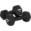 Hantelki HEX 2x6kg neopreno ketaus hanteliai, REBEL ACTIVE