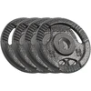 Ketaus olimpinių svarmenų rinkinys 4 x 2.5kg, 51 mm skylė, plokštelė su rankenomis, REBEL ACTIVE