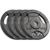 Ketaus olimpinių svarmenų rinkinys 4x5kg, 51mm skylė, plokštelė su rankenomis, REBEL ACTIVE