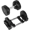 Ketaus reguliuojamo svorio automatinis hantelis 24 kg, 1kg žingsniu, REBEL ACTIVE
