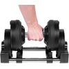 Ketaus reguliuojamo svorio automatinis hantelis 24 kg, 1kg žingsniu, REBEL ACTIVE